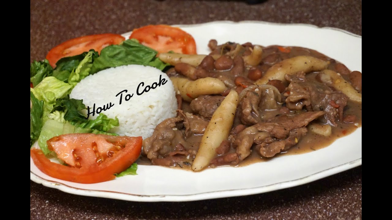 HOW TO COOK REAL JAMAICAN STEW PEA'S WTH BEEF RECIPE JAMAICAN ACCENT 2016