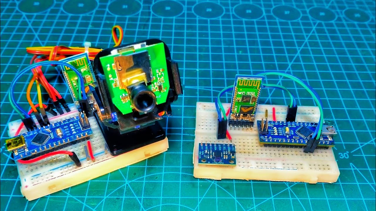 How to Make Wireless Head Tracking Camera using HC-05 Bluetooth module and MPU6050
