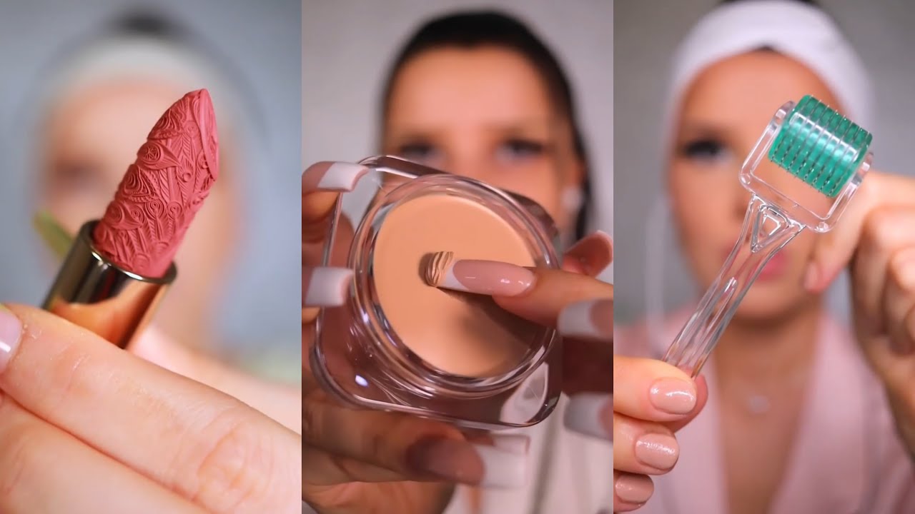 تجميعة سكين كير وميك اب 💄| ASMR NEW SKIN CARE AND MAKE UP