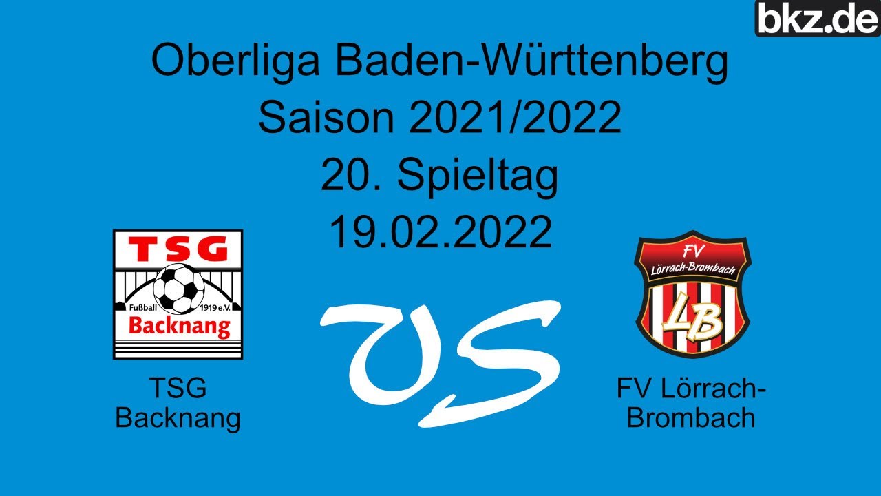 Fußball-Oberliga:  TSG Backnang - FV Lörrach-Brombach
