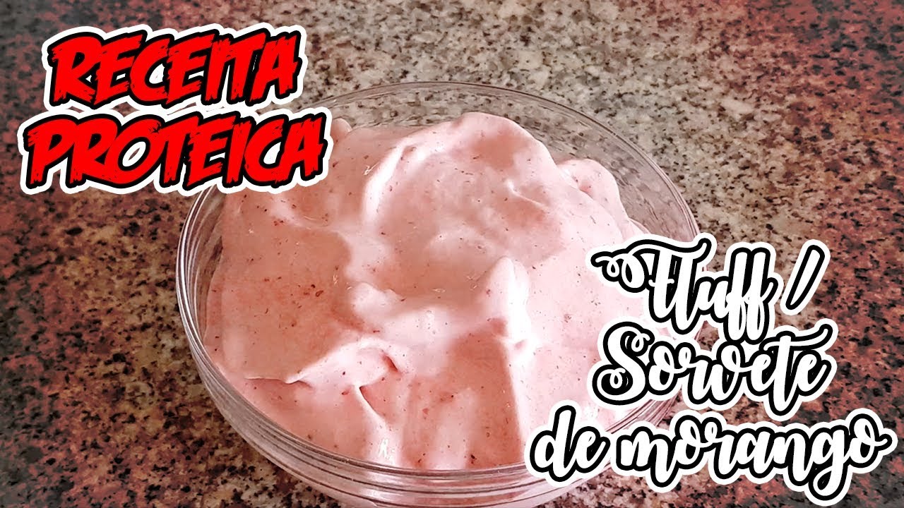 FLUFF / SORVETE / GELADO DE MORANGO - Receitas Flexíveis #1 | #receitafit