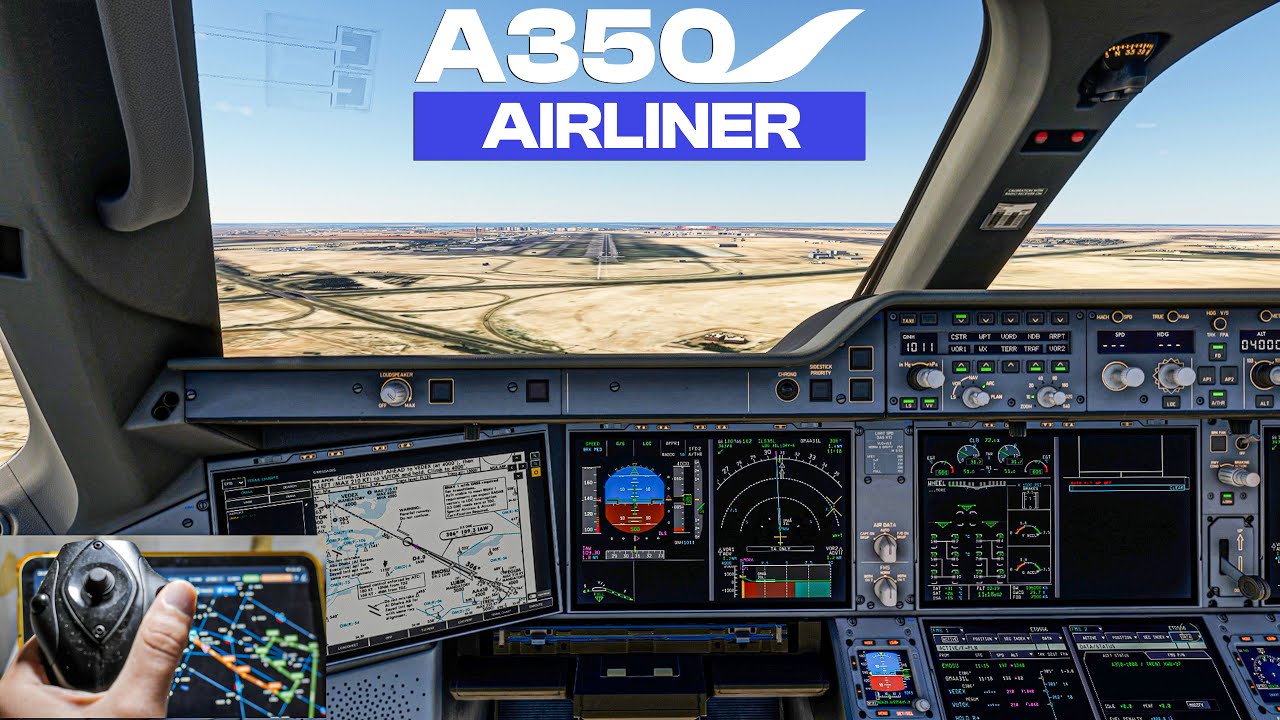 INIBUILDS A350 I LANDING IN ABU DHABI I U.A.E. I MSFS