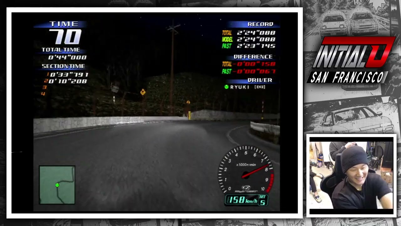 Initial D Arcade Stage Ver.3 — Time Attack RYUKI EK9 Happogahara 2'23"514