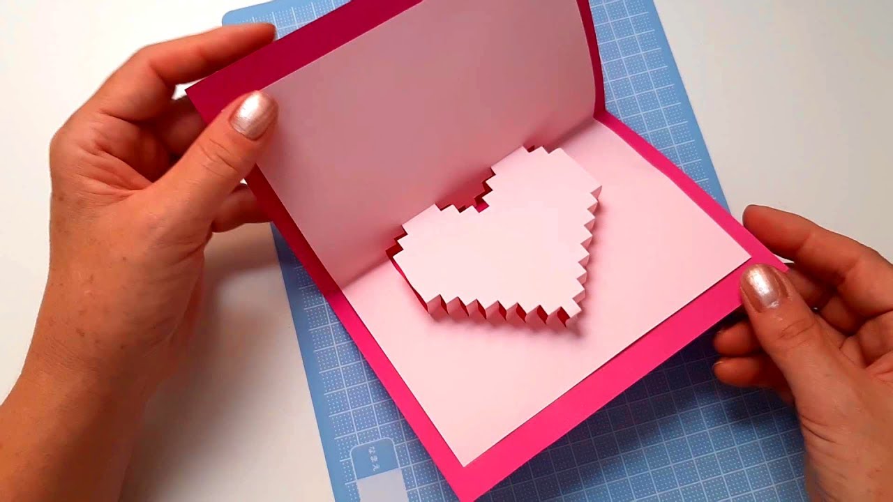 Как сделать 3D Heart Card - БЫСТРО - 💕 DIY 💕