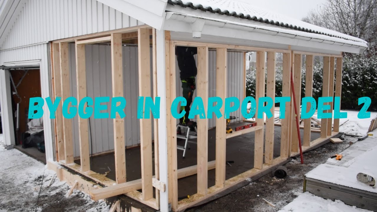 Bygger in carport (del 2)