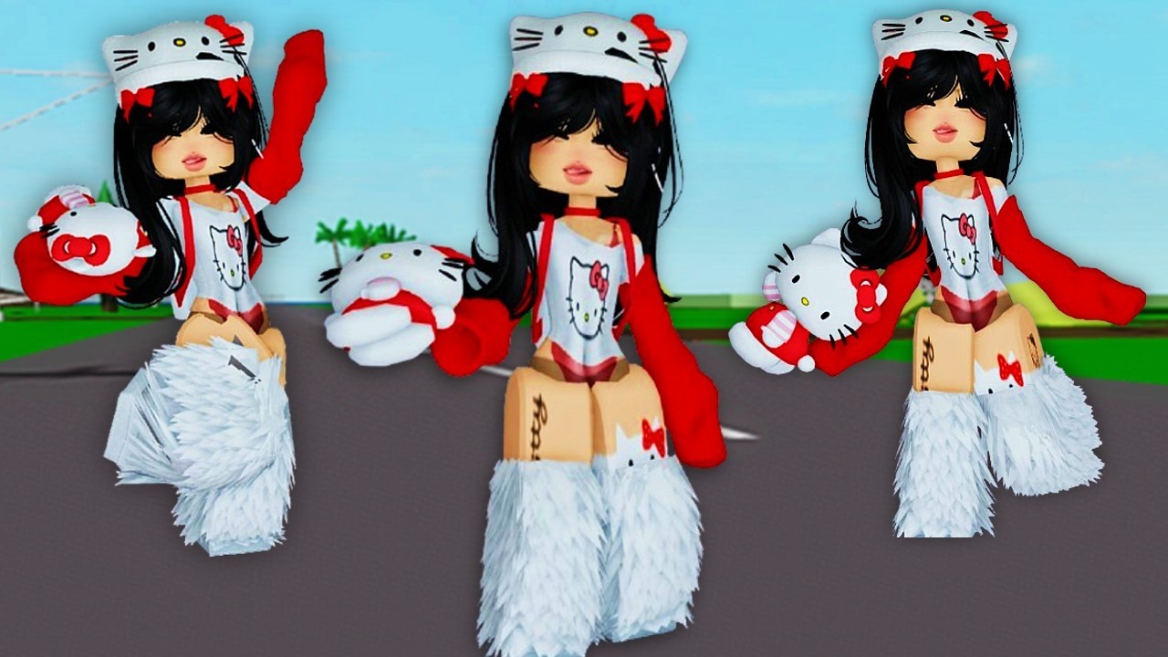 Descobri CÓDIGOS SECRETOS para criar a Hello Kitty perfeita no Brookhaven!