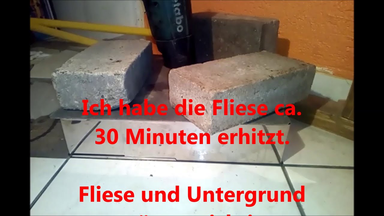 Fliesen und Kacheln mit Backblech zerstörungsfrei bergen / ausbauen