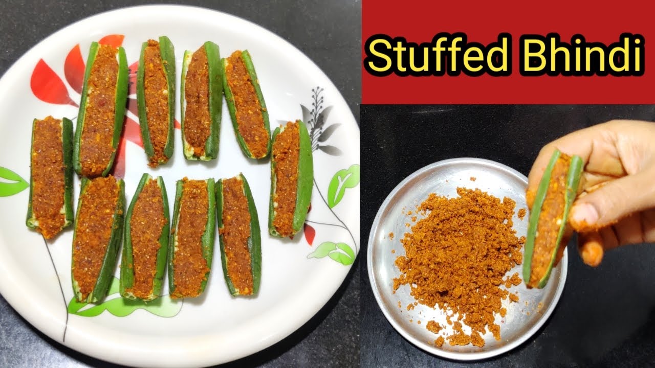 ಬೆಂಡೆಕಾಯಿ ಸ್ಟಫಡ್ ಡ್ರೈ ಫ್ರೈ Bharwan Bhindi | stuffed okra fry | stuffed bhindi | bhindi dry fry