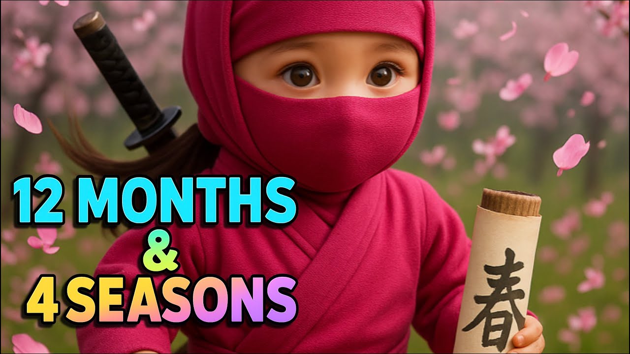 12 Months & 4 Seasons Song | Pink Ninja ESL