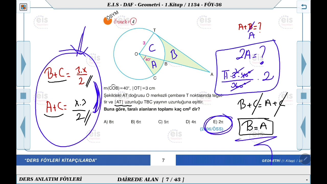 Geometri 1 - Dairede Alan 2  ⏳