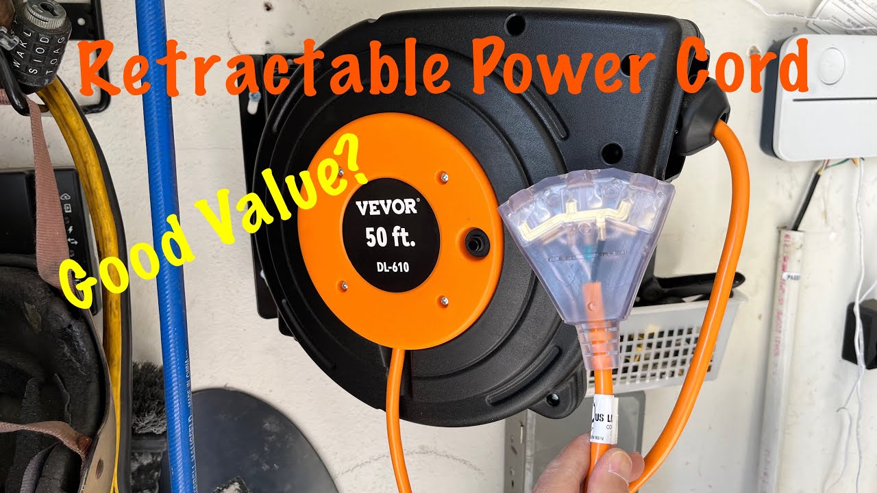 Vevor Retractable Power Cord Reel. Cheapest (on Amazon).   Great Value Buy.