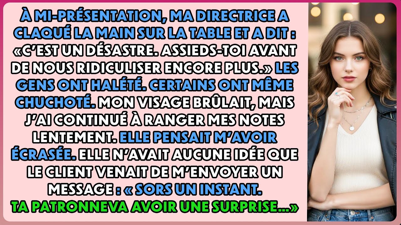 Elle m’a humiliée lors d’une présentation à 1 M€ — puis un client d’élite a tout révélé