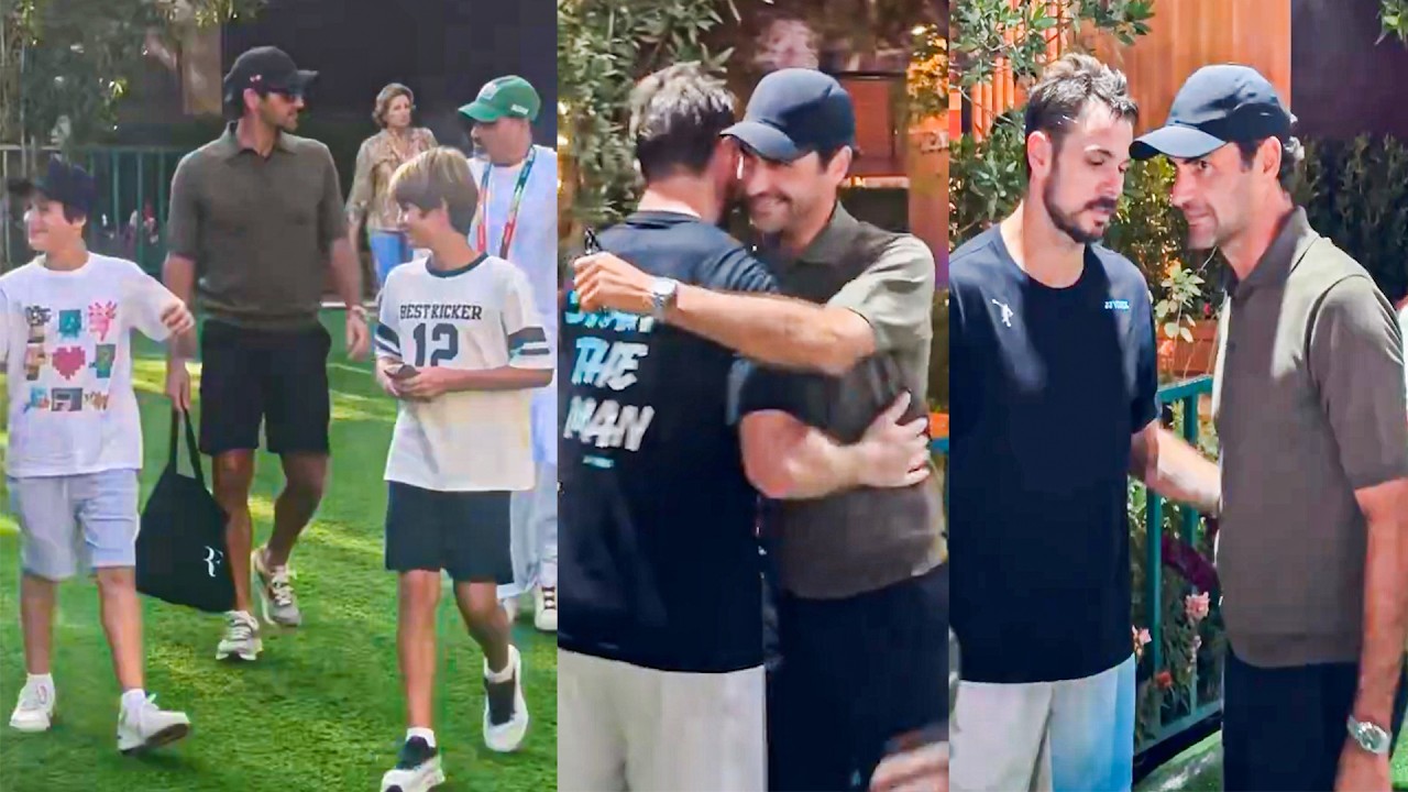 Federer Lovely Moments with His Sons & Wawrinka | Dubai 2026