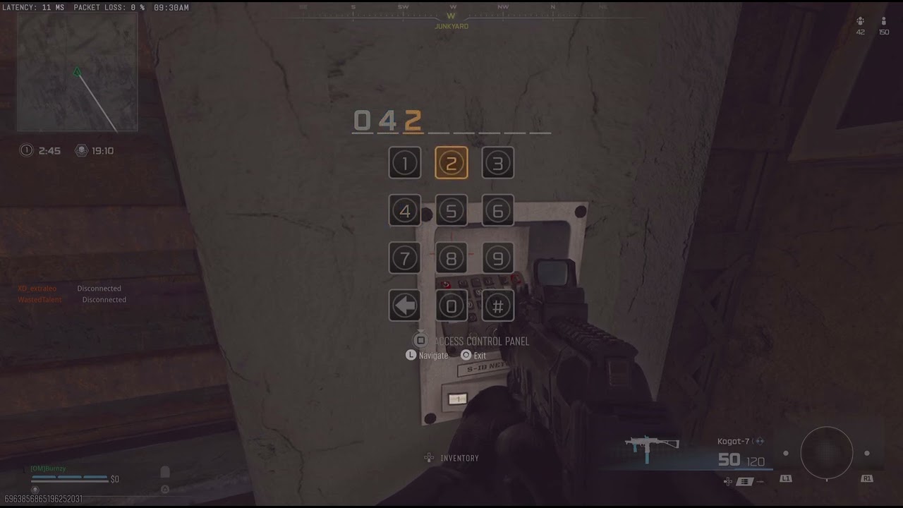 BO7 Bunker 1 code