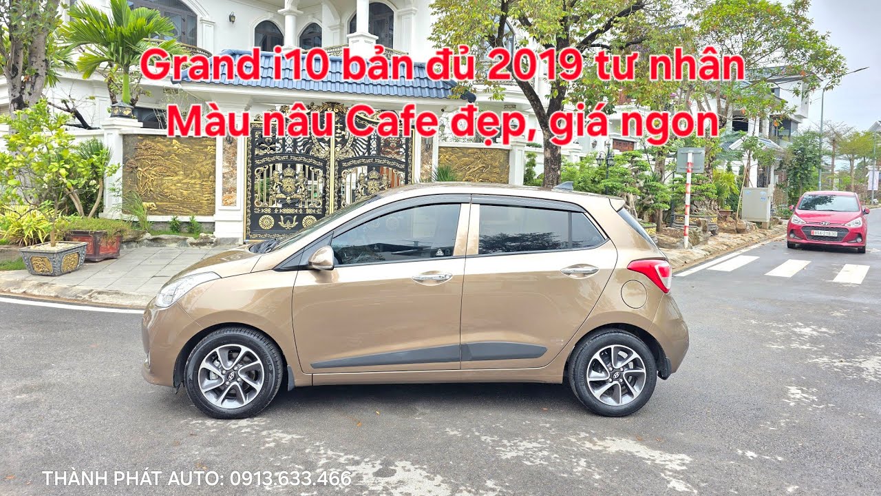 🐎Grand i10 bản đủ 2019 màu nâu Cafe cực đẹp | Tư nhân chính chủ không taxi dịch vụ giá rẻ 0913633466