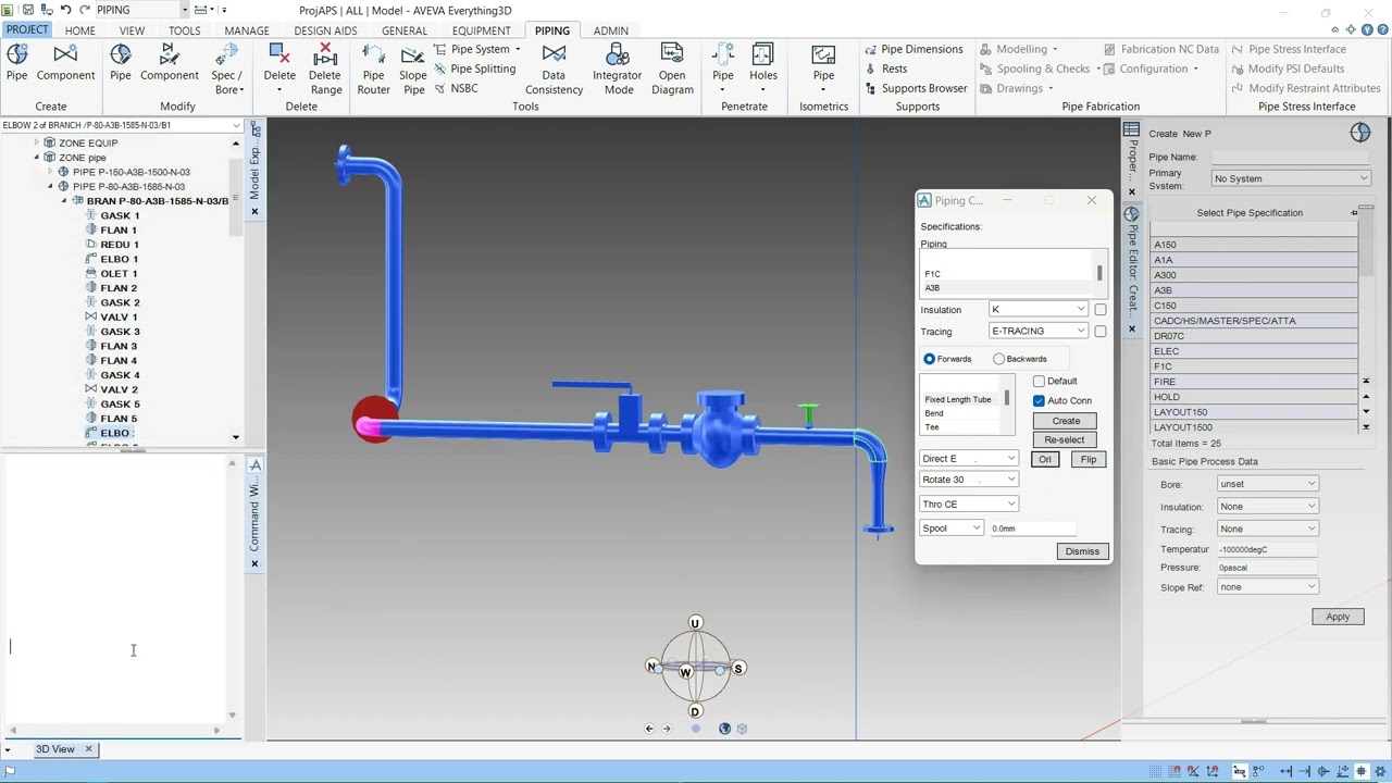 E3D LECTURE 05   CREATE SLOPE IN DISCHARGE LINE