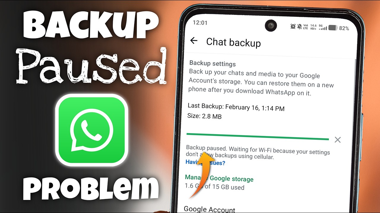 WhatsApp Backup Paused Waiting for Wifi Problem | WhatsApp Par Backup Paused Kaise Hataye