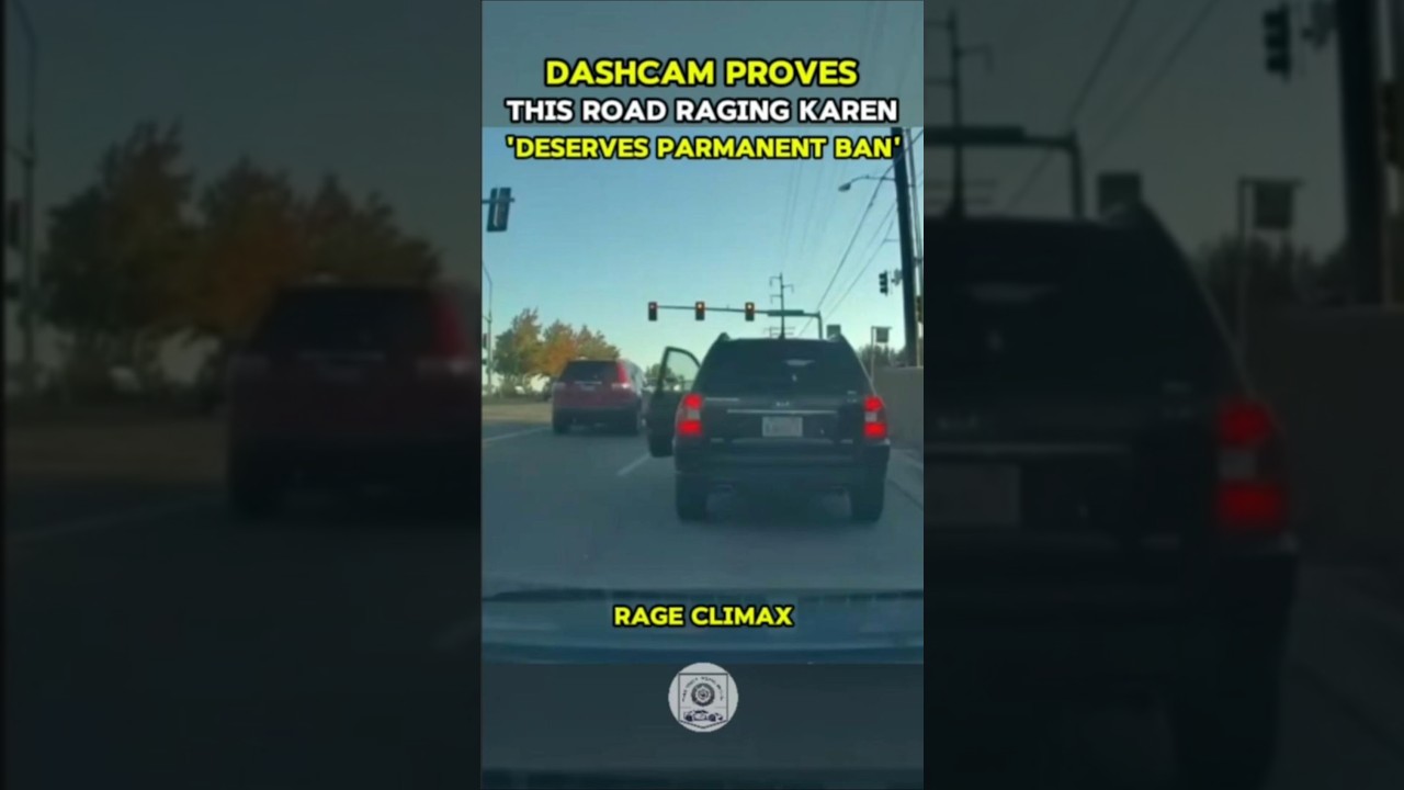 Dashcam Footage of A Crazy Karen's  Insane Road Rage  #dashcamvideo #idiotdrivers #roadrage