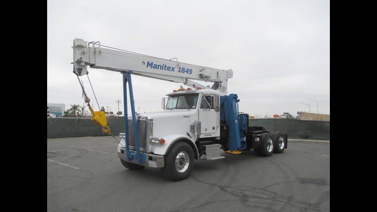 1993 Peterbilt 378 Manitex 1849 18 Ton Crane Truck