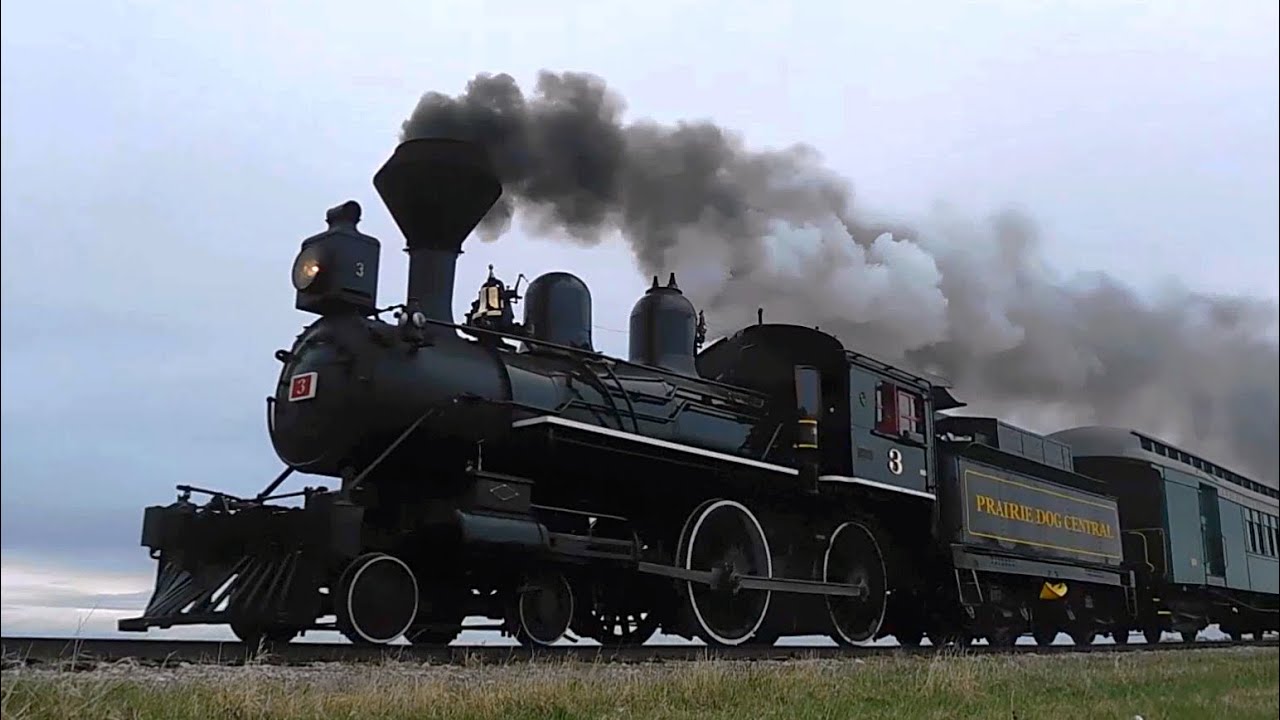 134 Year Old Prairie Dog Central Steam Train w/ Wooden Coaches and Caboose in Manitoba (5/15/2016)