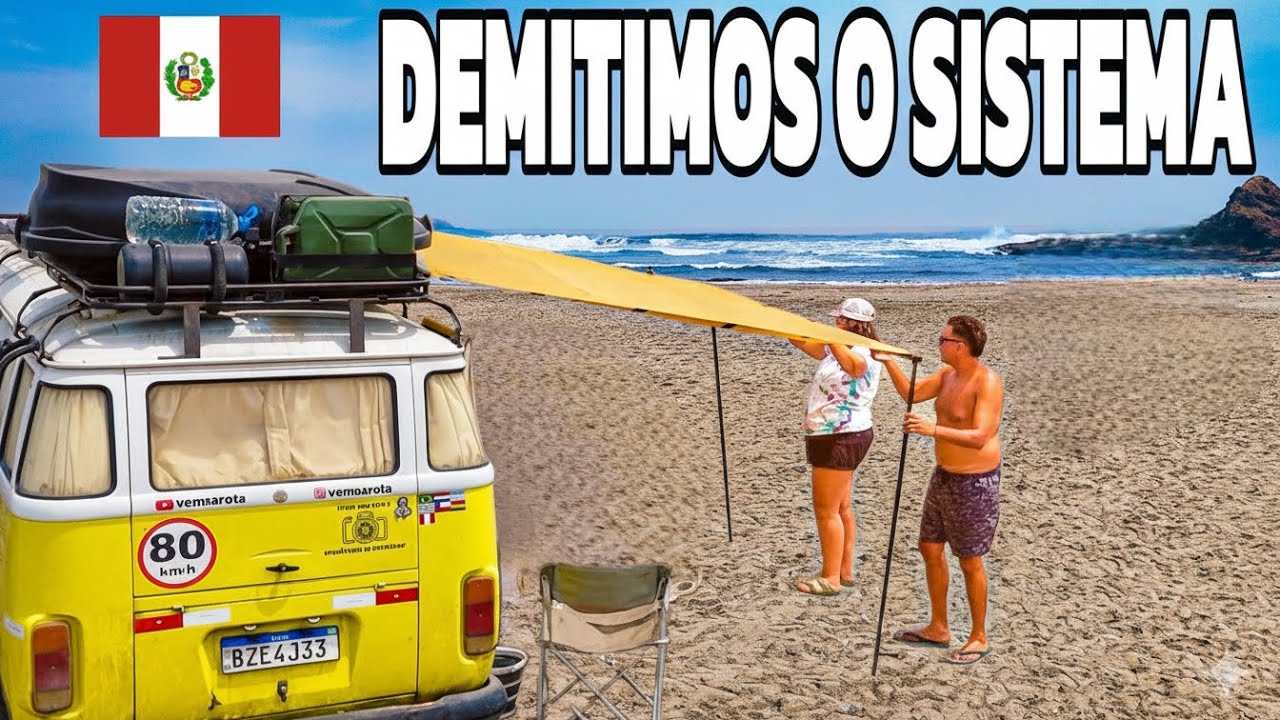 COMO É MORAR NUM CARRO: Dormimos em 3 praias desertas de KOMBI no Peru