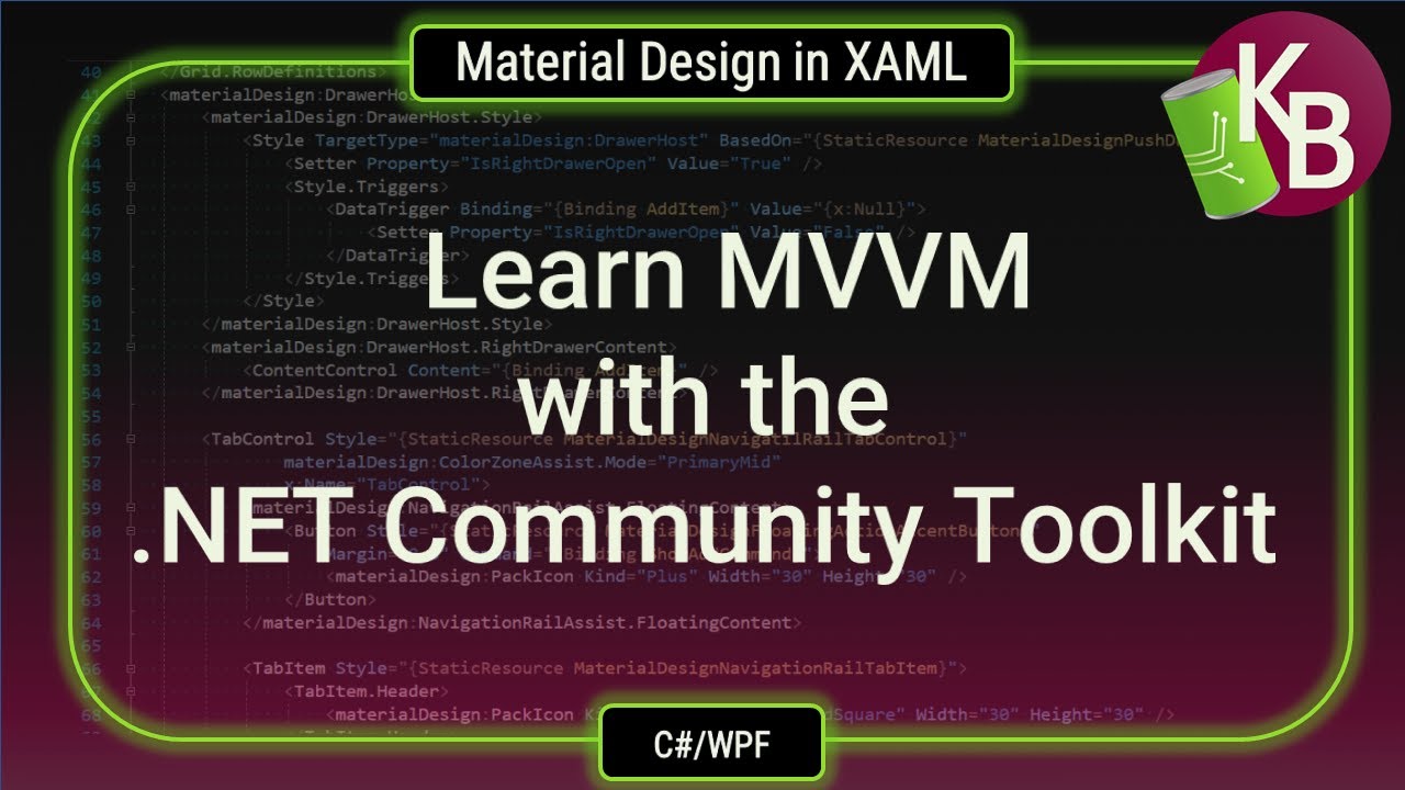 C#/WPF - Learn MVVM with the .NET Community Toolkit