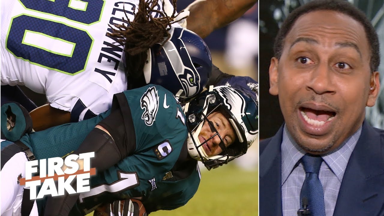 Stephen A. calls Jadeveon Clowney&rsquo;s hit on Carson Wentz &lsquo;dirty&rsquo; | First Take