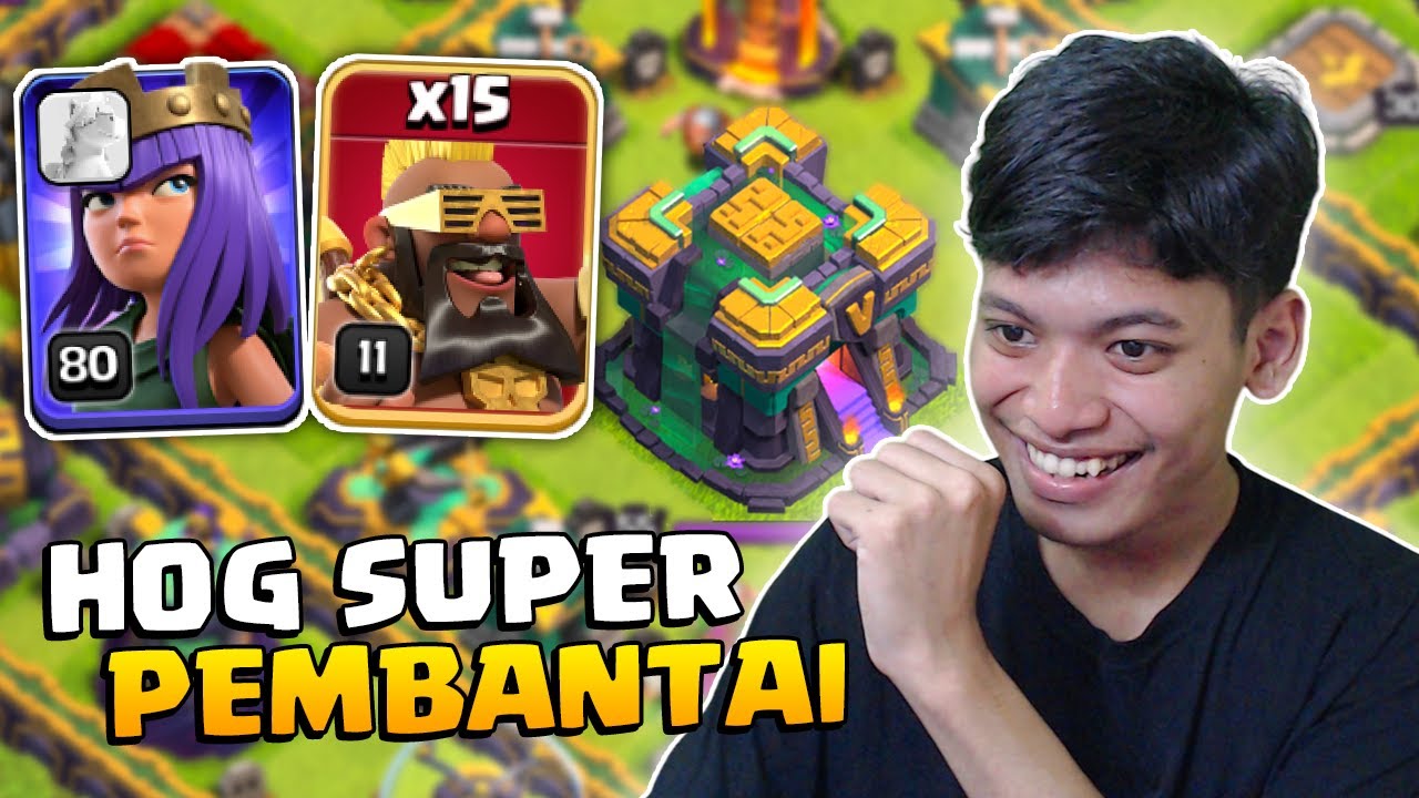 COMBO PEMBANTAI Ini Banyak yg Belum Tau! Queen Walk + Hog Super TH 14 - COC Indonesia