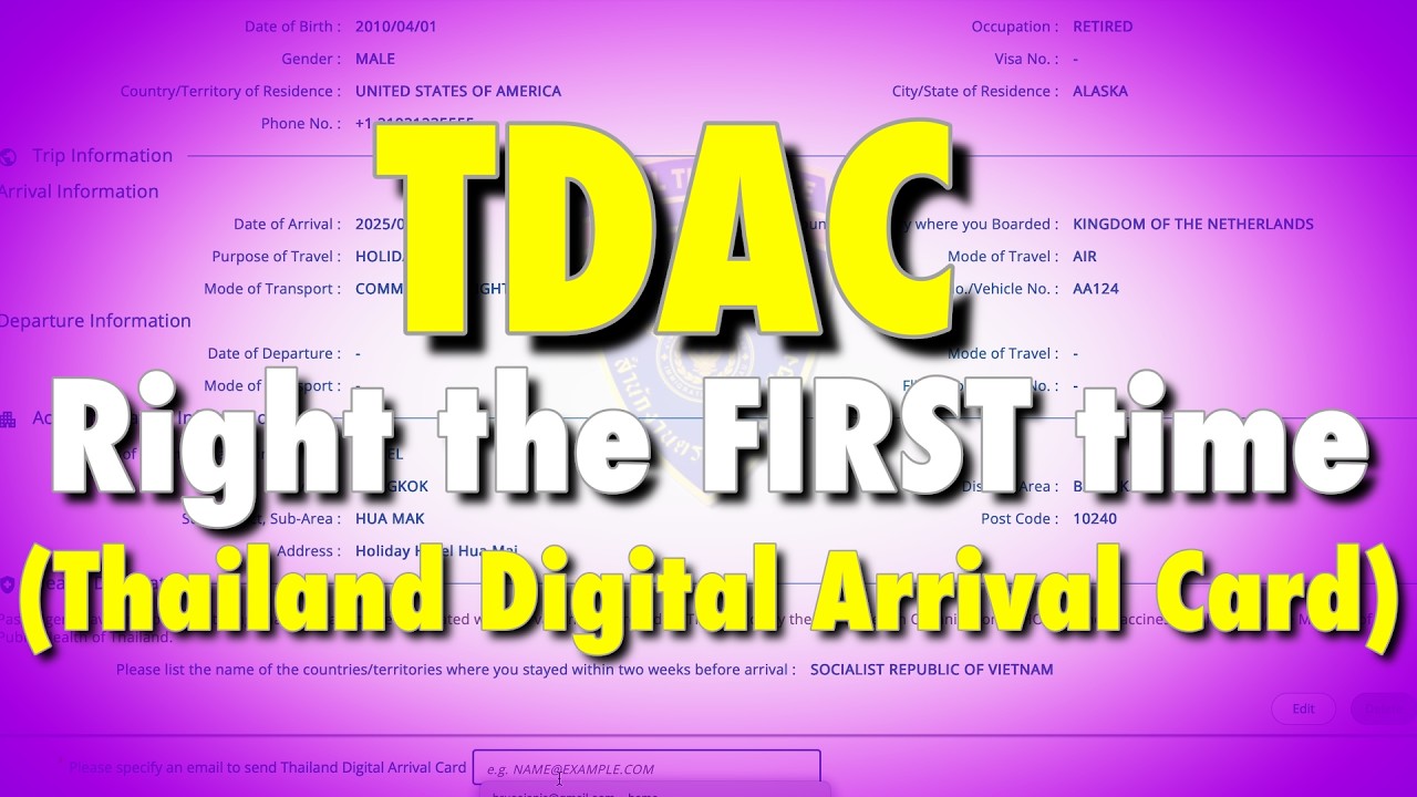Thailand Digital Arrival Card (TDAC) the RIGHT way.  #thailand #travel #tdac  #arrival