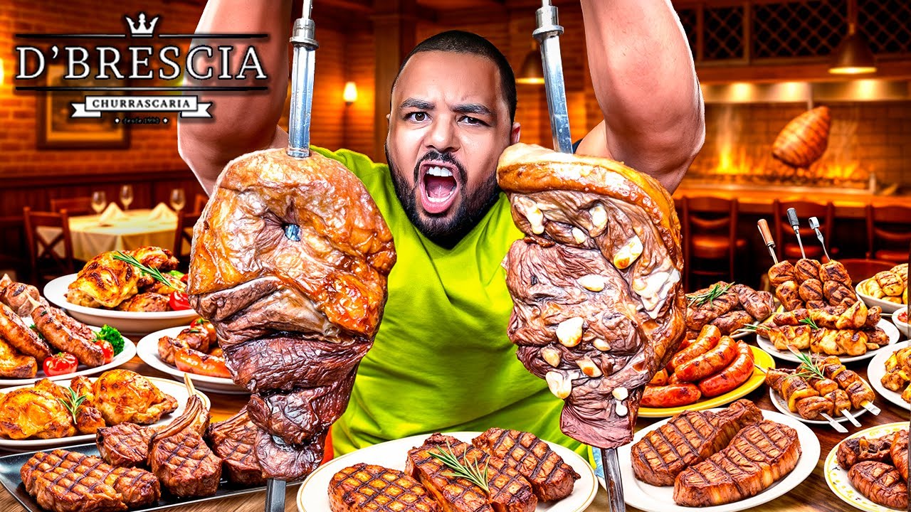 COMENDO TODA CHURRASCARIA *18 cortes de carne