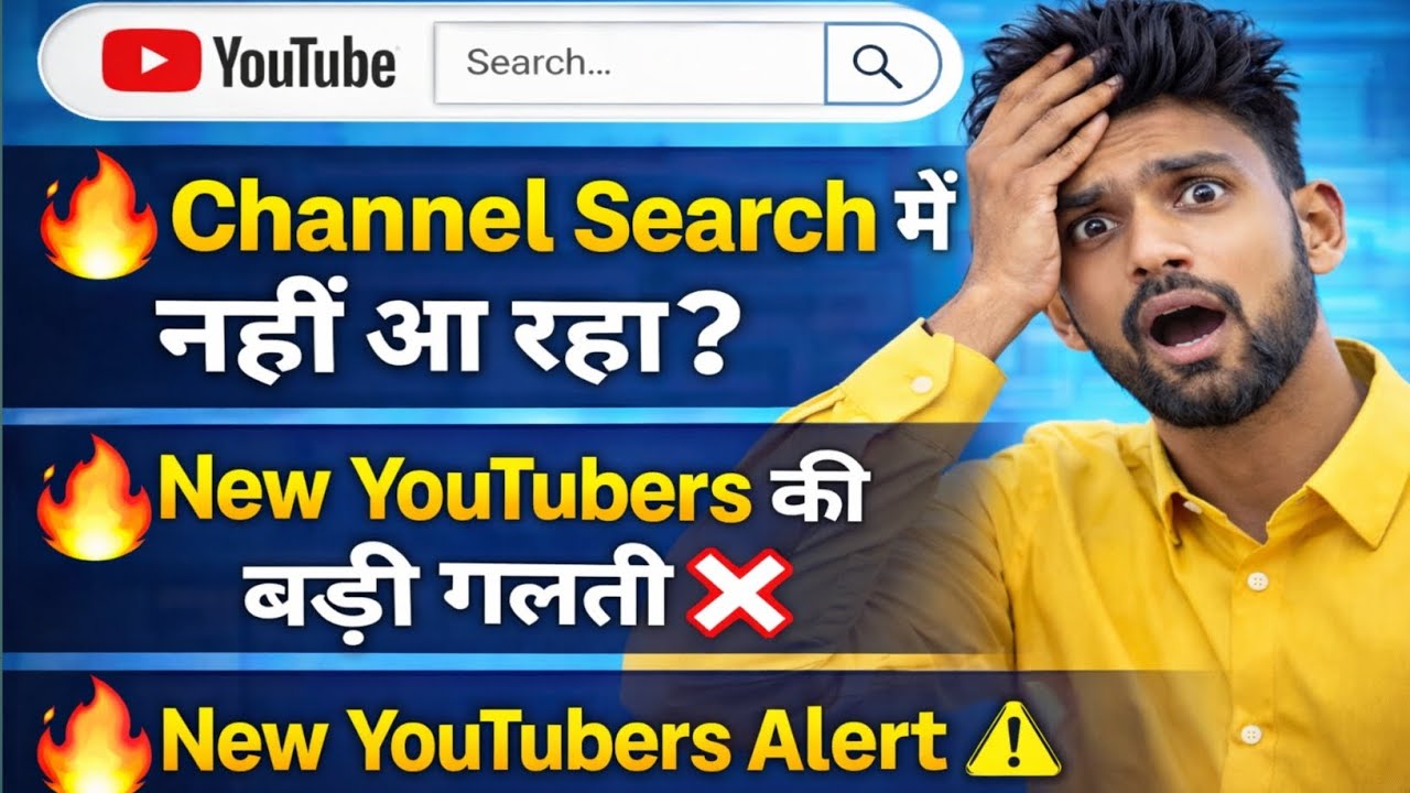 🔥YouTube Channel Search में कैसे लाएँ? | 4 बड़ी गलतियाँ जो नए YouTuber करते हैं (2026) 