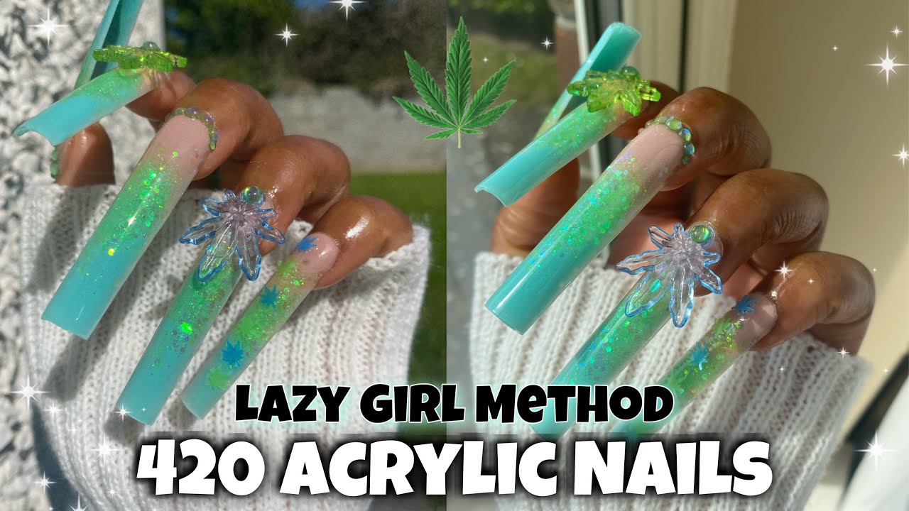 420 ACRYLIC 3XL NAILS | LAZY GIRL METHOD | Unboxing MYSTERY NAIL ART BOX from NAILED2THEHUSTLE