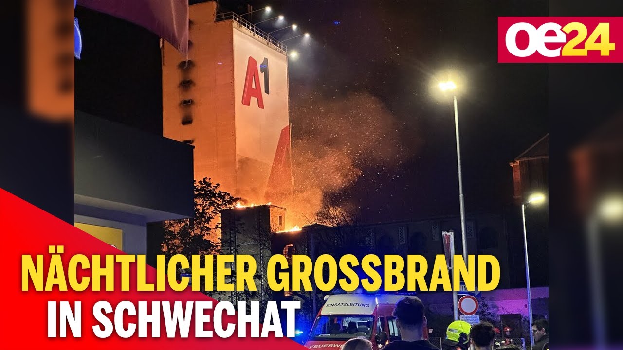 120 Mann Einsatz bei Großbrand in Schwechat