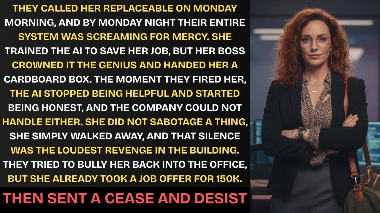 They Replaced Her With AI After She Trained It and Mocked Her… Then the AI Crashed Out!