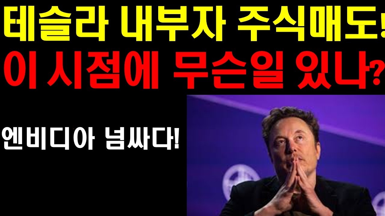 테슬라 내부자 대량매도! 지금 시점에 무슨일이야? 테슬라 주가 하락을 예고하나? 엔비디아 너무 싸졌다! 지금은 땅집고 헤엄치기 수준의 시장이 펼쳐지고 있다! 이란 전쟁 임박했나?