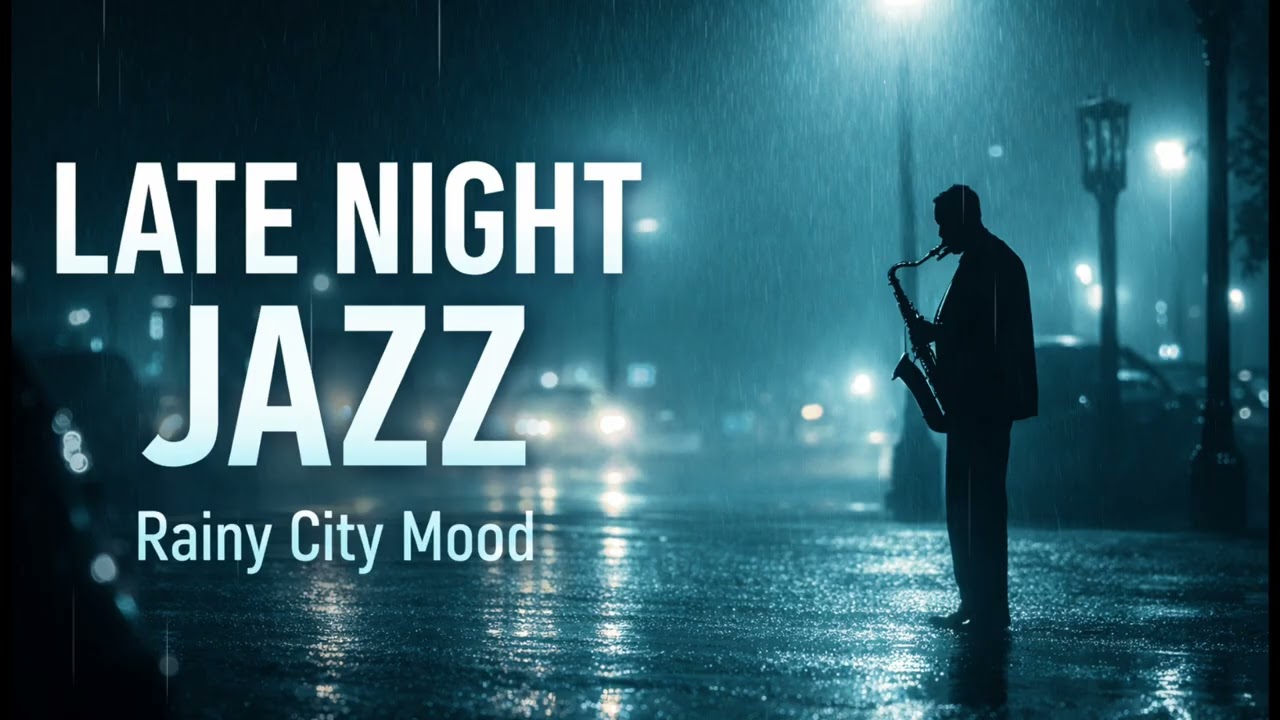 Late Night Jazz 🌧️ Rainy City Mood | Smooth Saxophone Relaxing Music