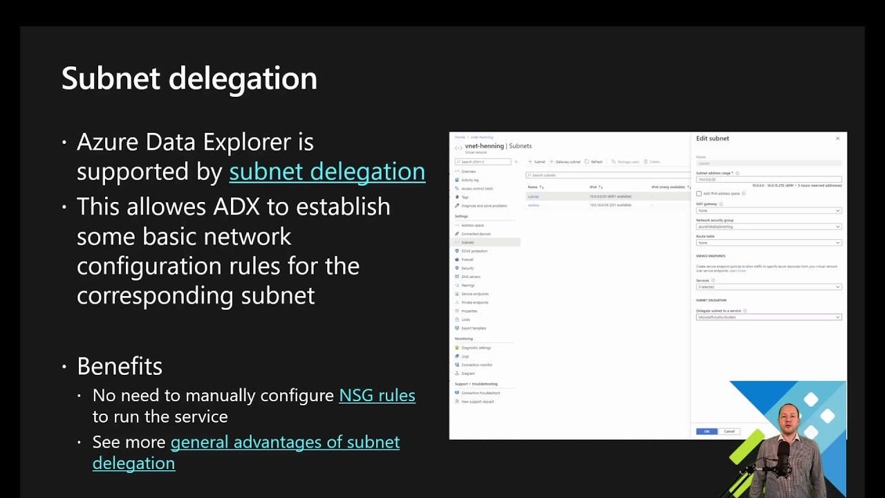 Azure Data Explorer   Subnet Delegation