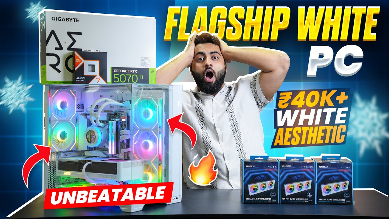 ₹2.7 Lakh UNBEATABLE 4K Gaming PC! (R7 9800X3D + RTX 5070Ti White)❄️😍