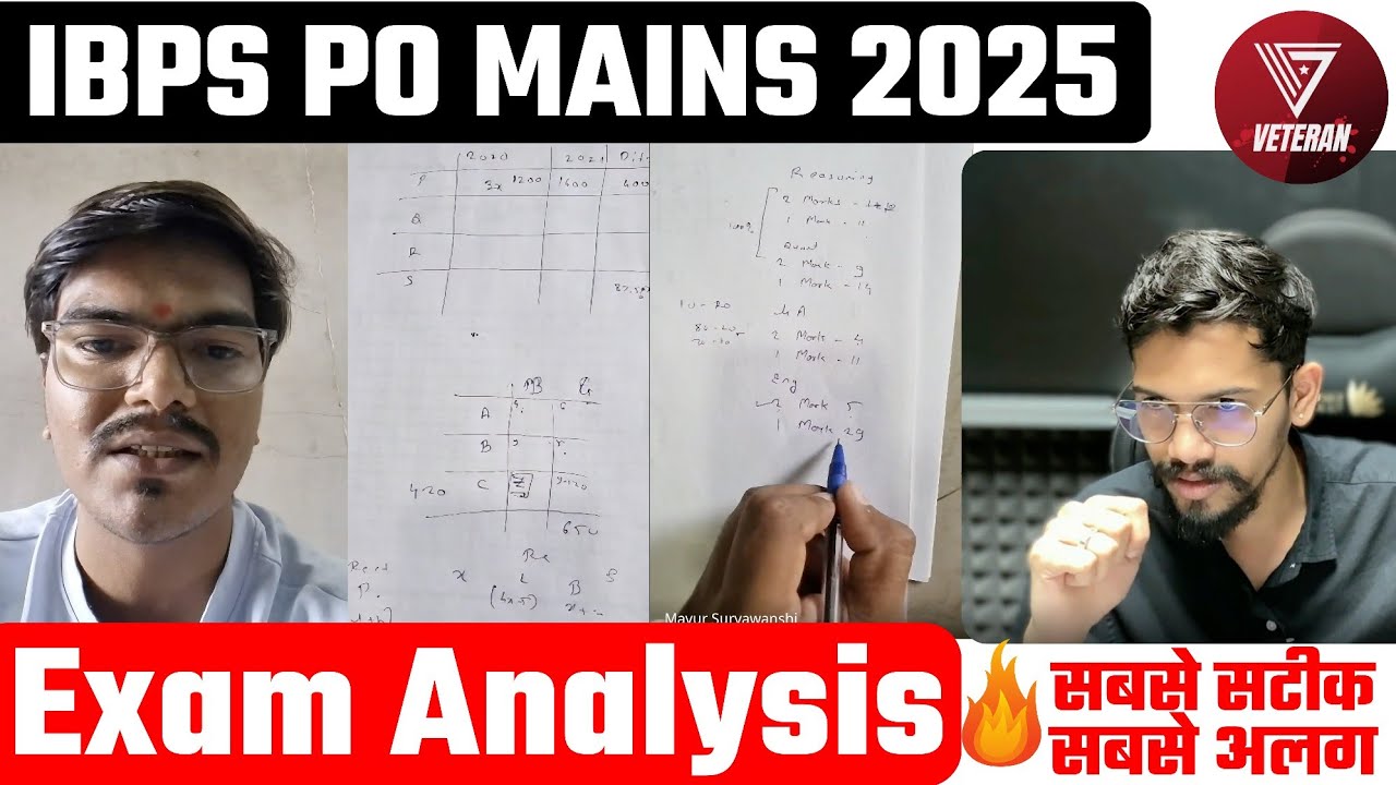 🔥🔥 IBPS PO MAINS 2025 Real Exam Analysis 🔥🔥