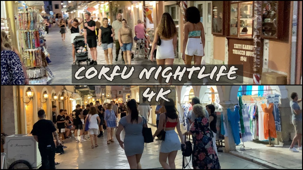 Corfu [Kerkyra] Nightlife | Greece | 4K | NEW