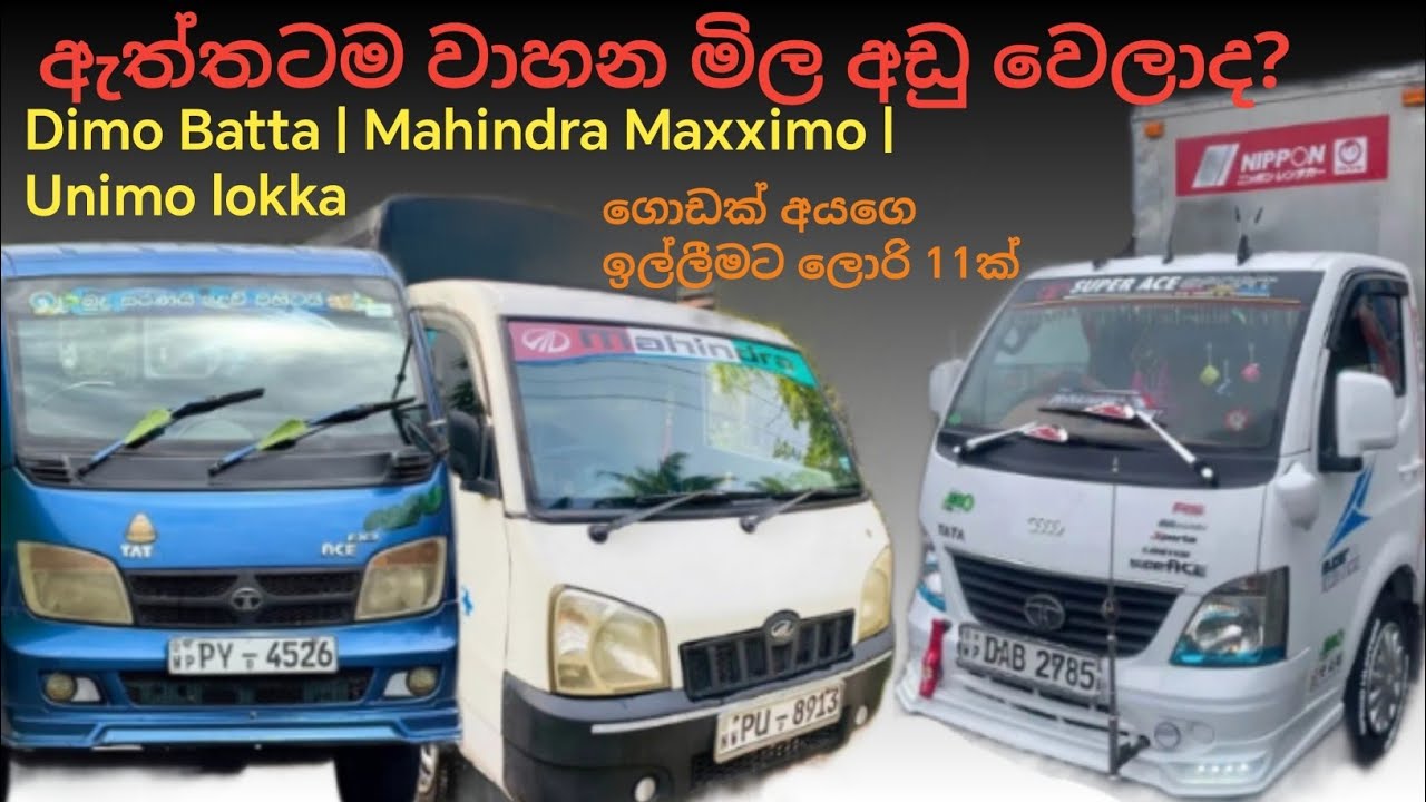 ඇත්තටම වාහන මිල අඩු වෙලා | low budget vehicle in sri lanka | #dimobatta aduwata wahana #lorry 
