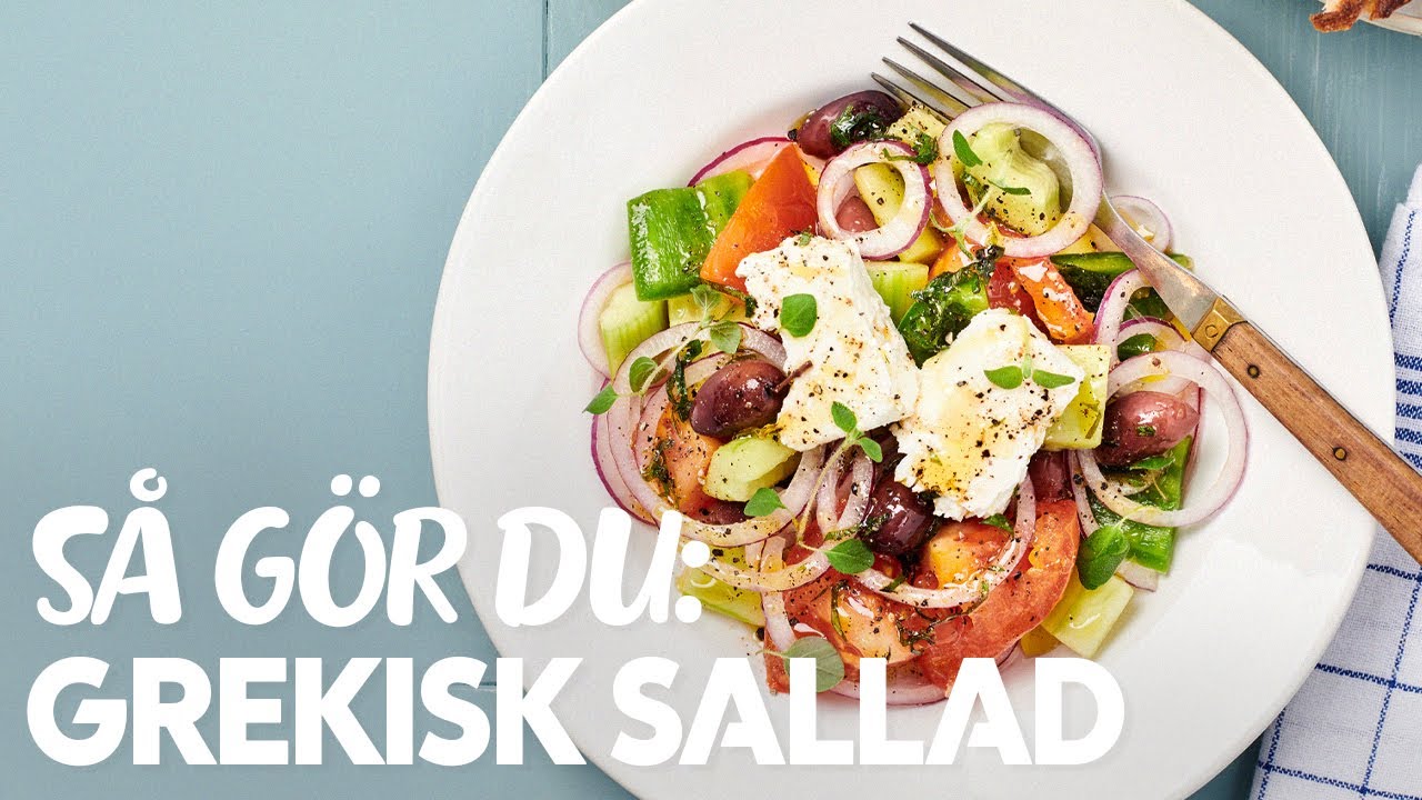 S&aring; g&ouml;r du grekisk sallad - s&aring; enkel och god!
