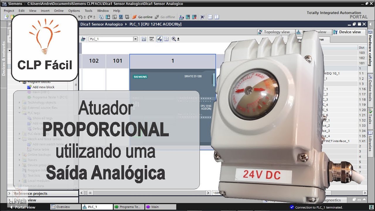 SAÍDA ANALÓGICA do CLP - Utilizando Atuador Proporcional