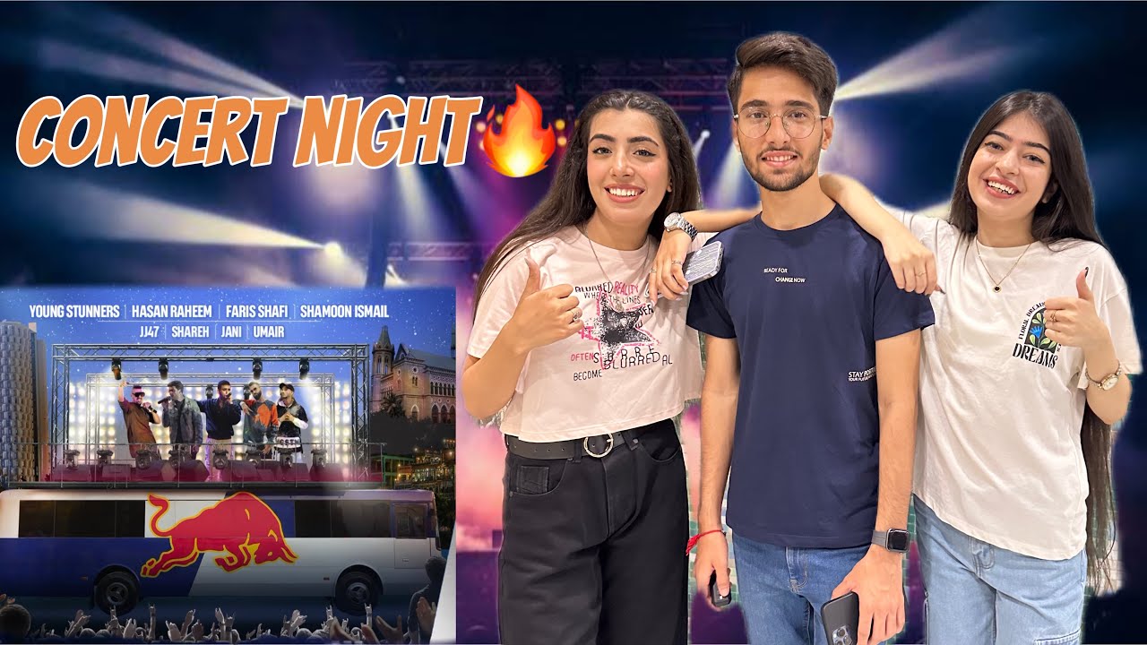 First time concert pr gye🔥| young stunners-Faris shafi-hassan raheem | Karachi