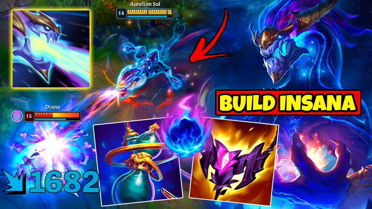 ESSA BUILD DO AURELION SOL COM O NOVO ITEM DE MANA É INSANO