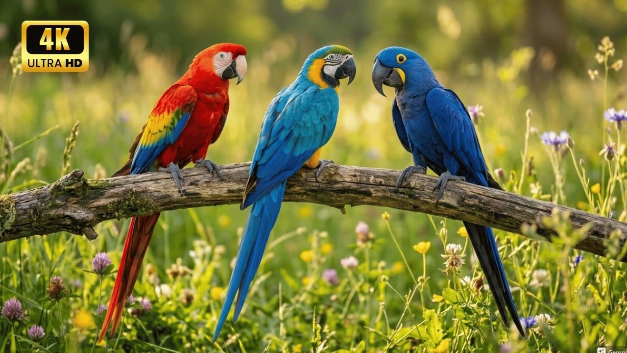 8 Fantasy Birds in 4K 🐦✨  Colorful Long Tail Birds Compilation Relaxing Nature ASMR