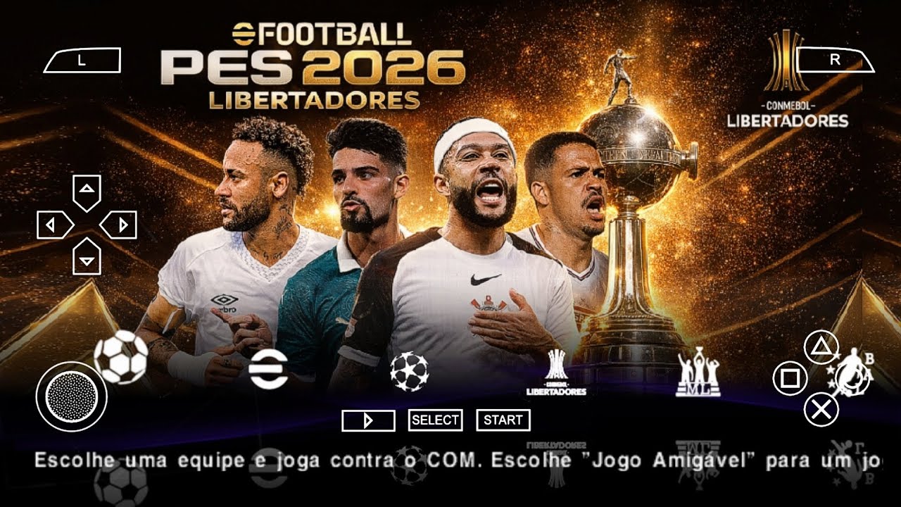 LANÇOU🚨 PES 2026 PPSSPP SULAMERICANO BRASILEIRÃO ATUALIZADO, NOVO PLACAR, NOVA NARRAÇÃO & MUITO MAIS