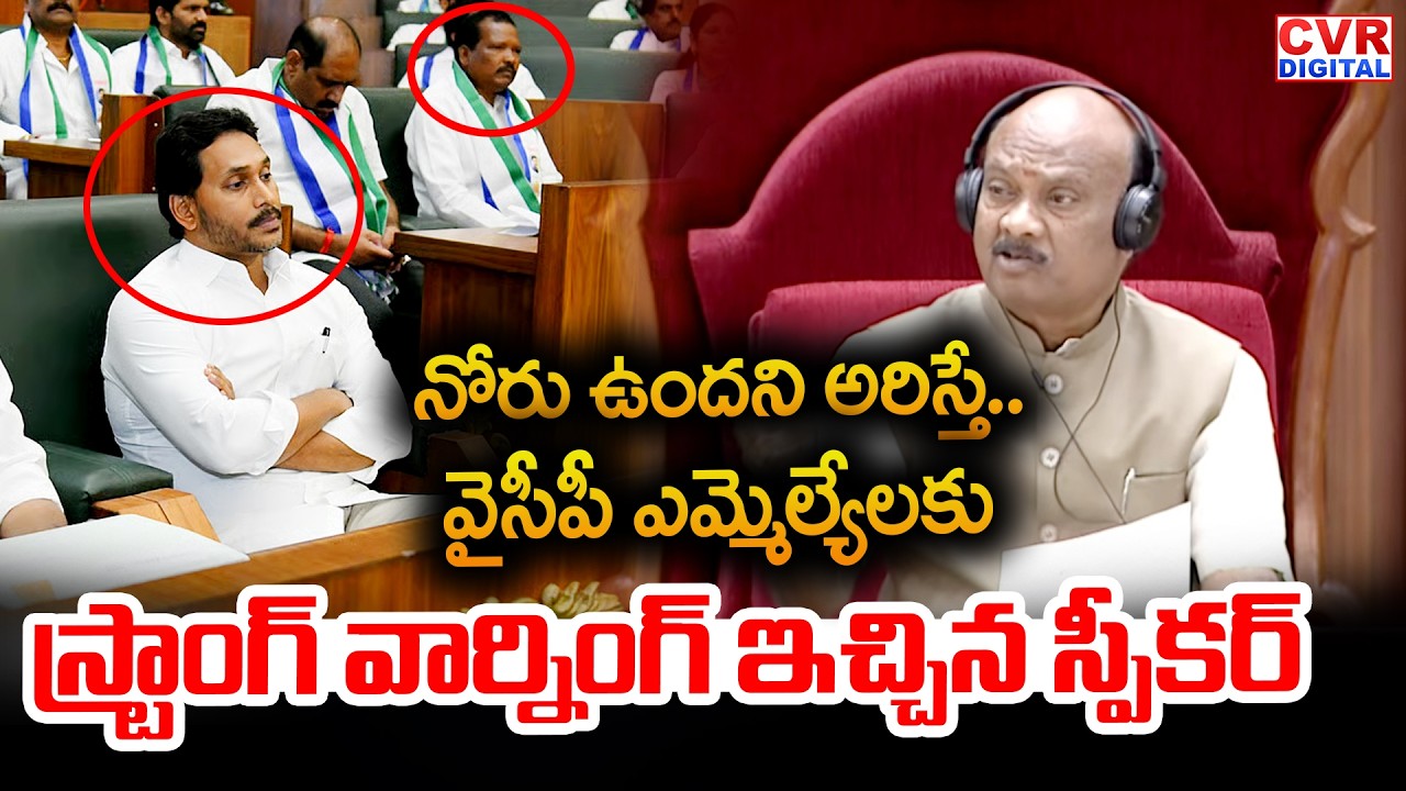 నోరు ఉందని అరిస్తే.. వైసీపీ ఎమ్మెల్యేలకు స్పీకర్ స్ట్రాంగ్ వార్నింగ్ | Speaker Warning To YCP MLA's
