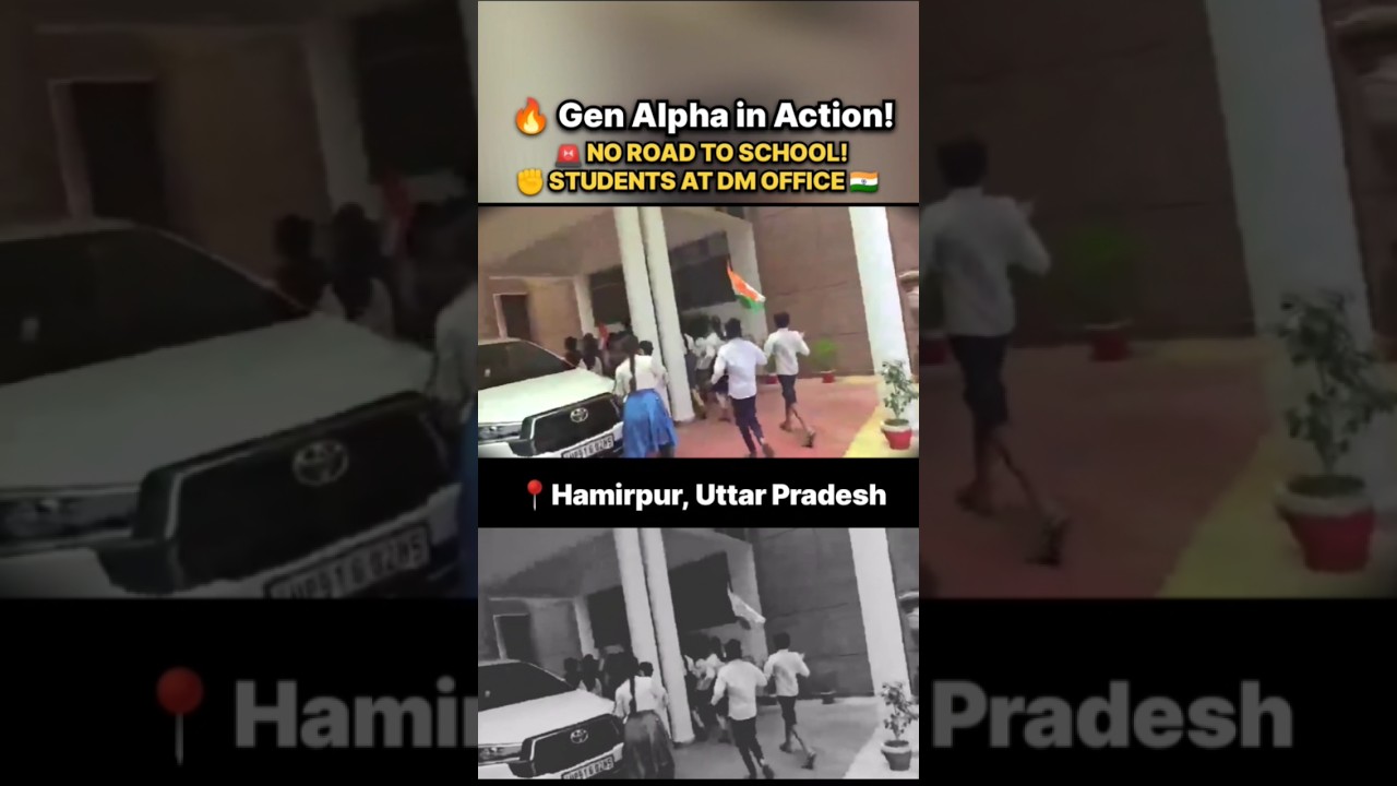 🔥 Gen Alpha in Action! Students Storm DM Office for a Road to School | Hamirpur, UP #ashortaday #yt