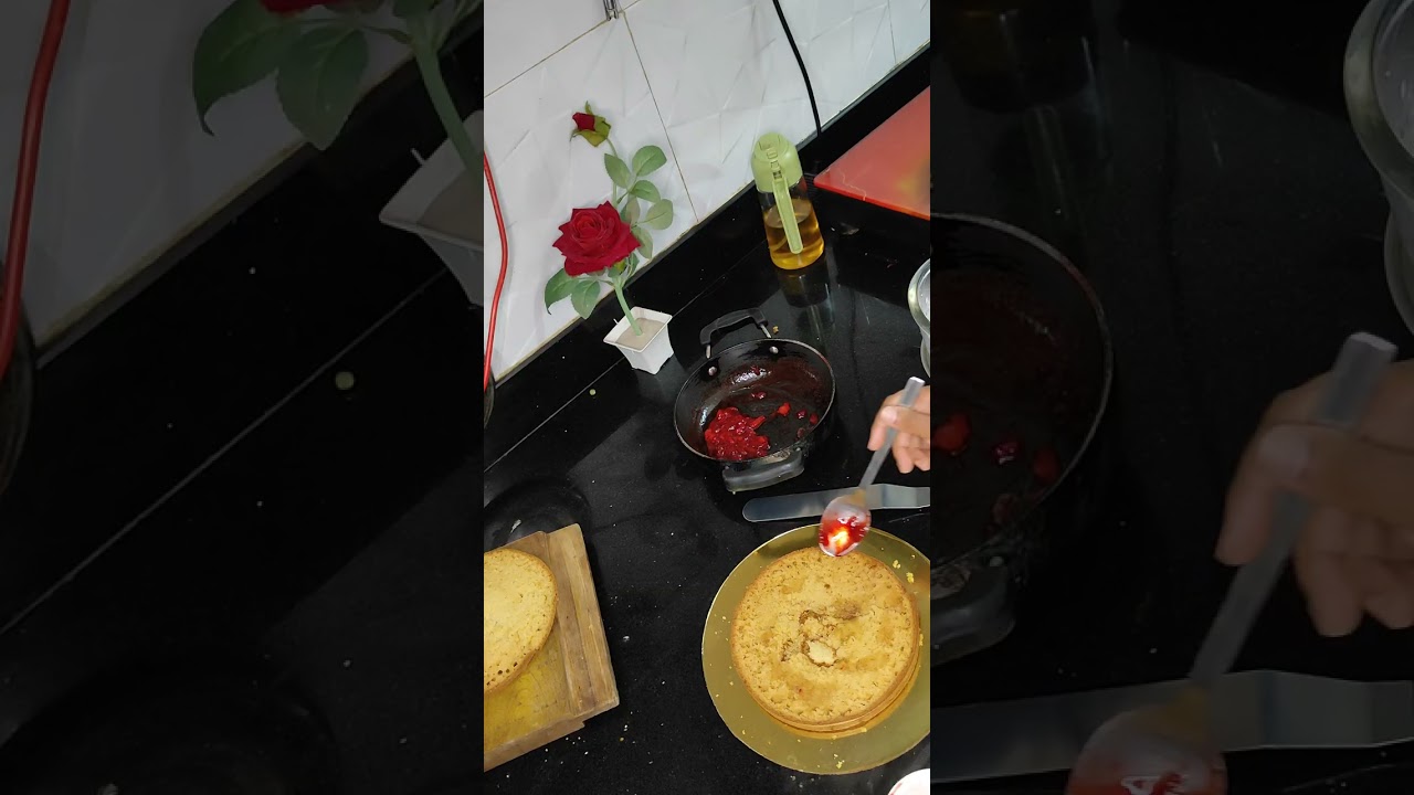 Homemade Strawberry Cake 🍰 Easy Cake Recipe Anyone Can Make#strawberrycake #baking #minivlog #dentis